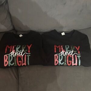 Black 'Merry and Bright' Sweatshirt